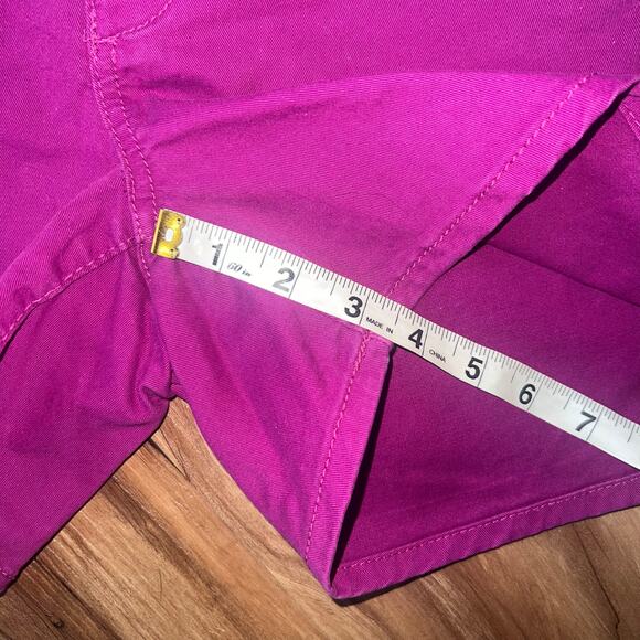 American Eagle Stretchy Denim High Rise Purple Jean Shorts Size 4 - Picture 6 of 7